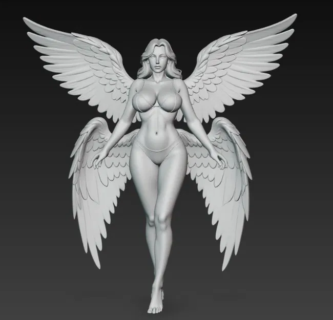 Mô hình nữ thiên thần quyến rũ 4 cánh in 3D cực sắc nét - Image 3