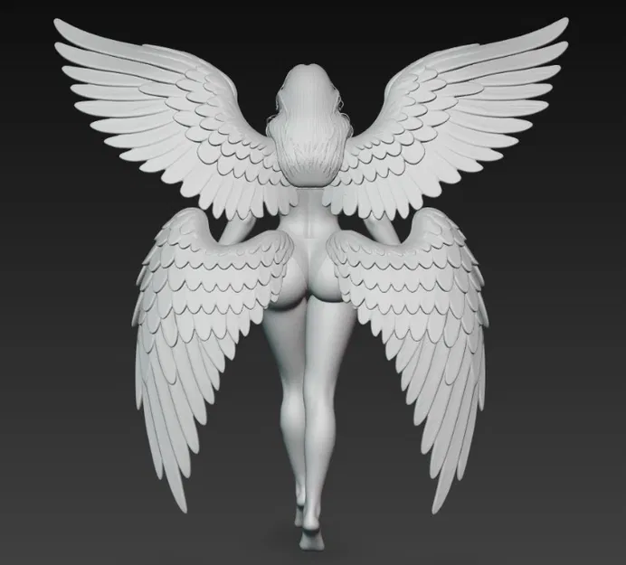 Mô hình nữ thiên thần quyến rũ 4 cánh in 3D cực sắc nét - Image 6