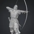 Mô hình cung thủ giáp sắt Armored Longbowman in 3D chi tiết - Thumbnail 1
