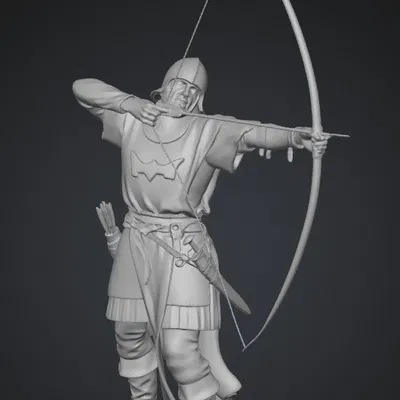 Mô hình cung thủ giáp sắt Armored Longbowman in 3D chi tiết