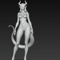 Mô hình 3D nữ quỷ bò sát quyến rũ để trưng bày - Thumbnail 4