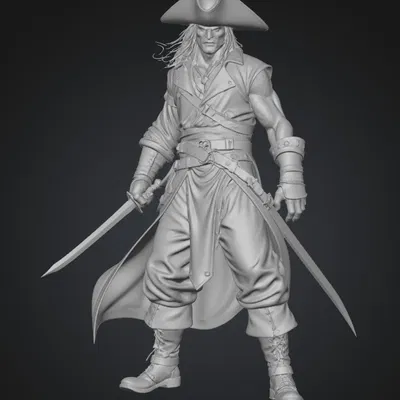 Mô hình 3D Captain of the Tempest: Thuyền trưởng cướp biển dũng mãnh