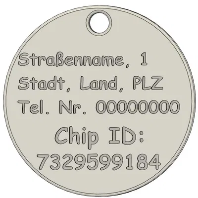 Thẻ tên định danh cho chó (Hunde Identifikation Marke)