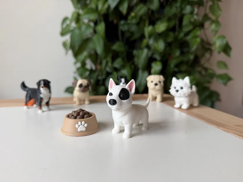 Mô hình 3D thực tế chó English Bull Terrier - Image 1