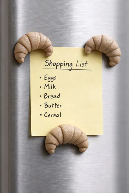 Nam châm tủ lạnh hình bánh sừng bò (Croissant) - Image 1