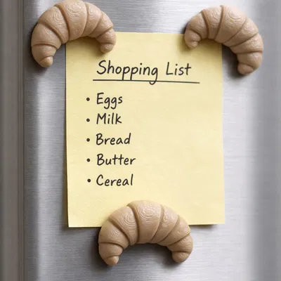 Nam châm tủ lạnh hình bánh sừng bò (Croissant)