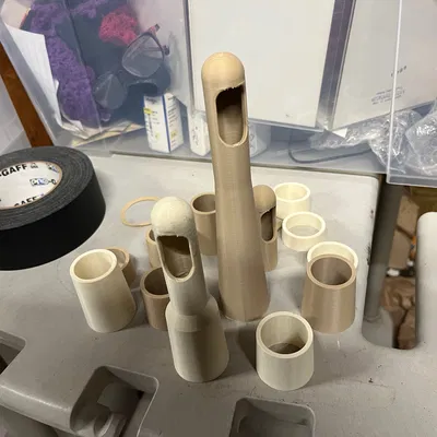 Đầu chuyển hút bụi cho ống lò sưởi (bao gồm file OpenSCAD)