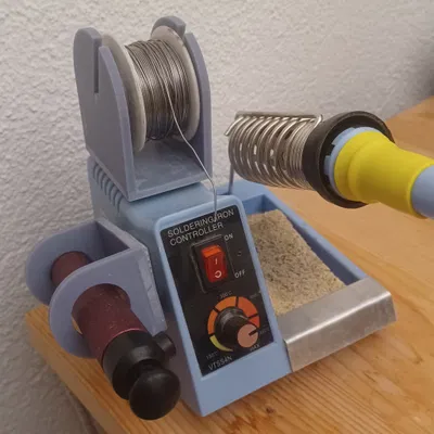 Giá đỡ ống hút chì và cuộn dây (Desoldering pump and spool holder)