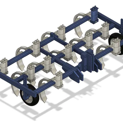 Máy cày xới đất (Chisel Plow) 11 lưỡi 12ft - Kiểu 1 - Tỷ lệ 1:16