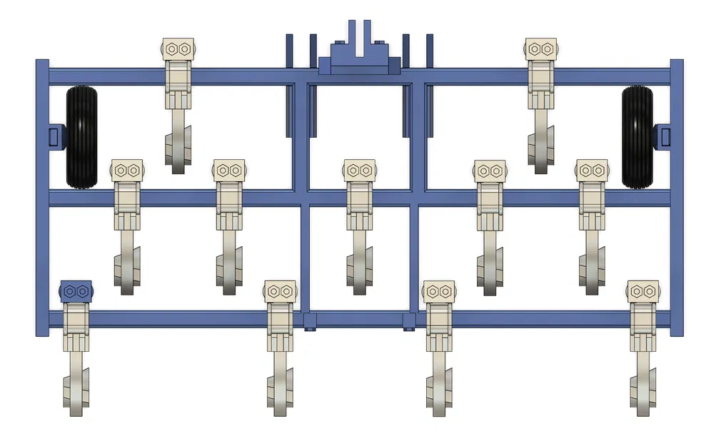 Máy cày xới đất (Chisel Plow) 11 lưỡi 12ft - Kiểu 1 - Tỷ lệ 1:16 - Image 5