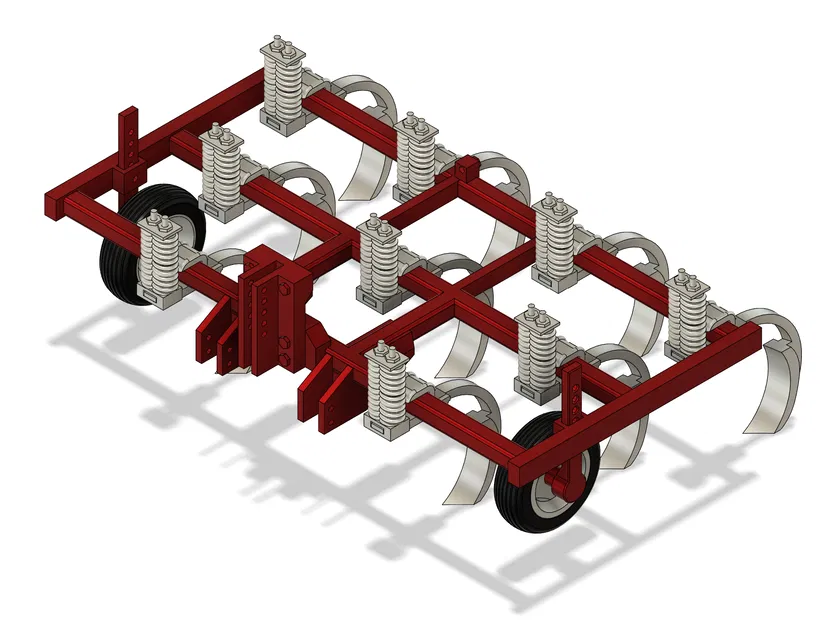 Cày Chisel Gắn Kết - 9 Lưỡi 10ft - Kiểu 1 - Tỷ lệ 1:16 - Image 1
