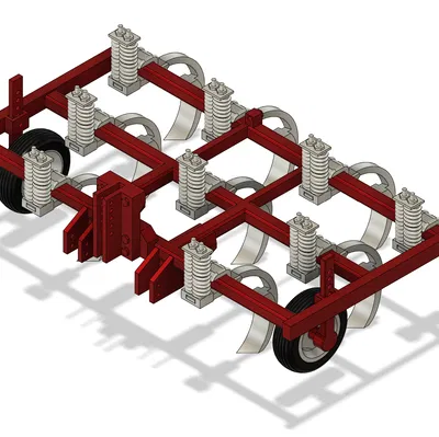 Cày Chisel Gắn Kết - 9 Lưỡi 10ft - Kiểu 1 - Tỷ lệ 1:16