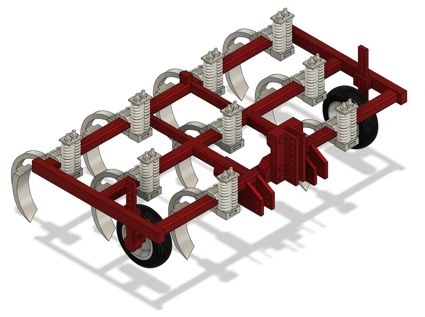 Cày Chisel Gắn Kết - 9 Lưỡi 10ft - Kiểu 1 - Tỷ lệ 1:16 - Image 2