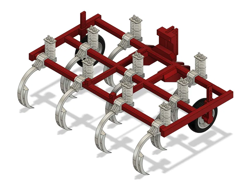 Cày Chisel Gắn Kết - 9 Lưỡi 10ft - Kiểu 1 - Tỷ lệ 1:16 - Image 3