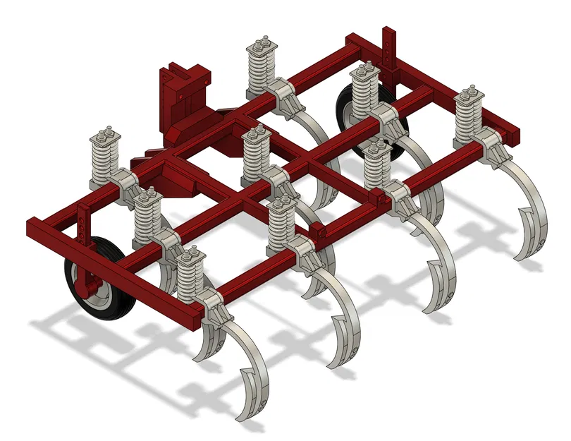 Cày Chisel Gắn Kết - 9 Lưỡi 10ft - Kiểu 1 - Tỷ lệ 1:16 - Image 4