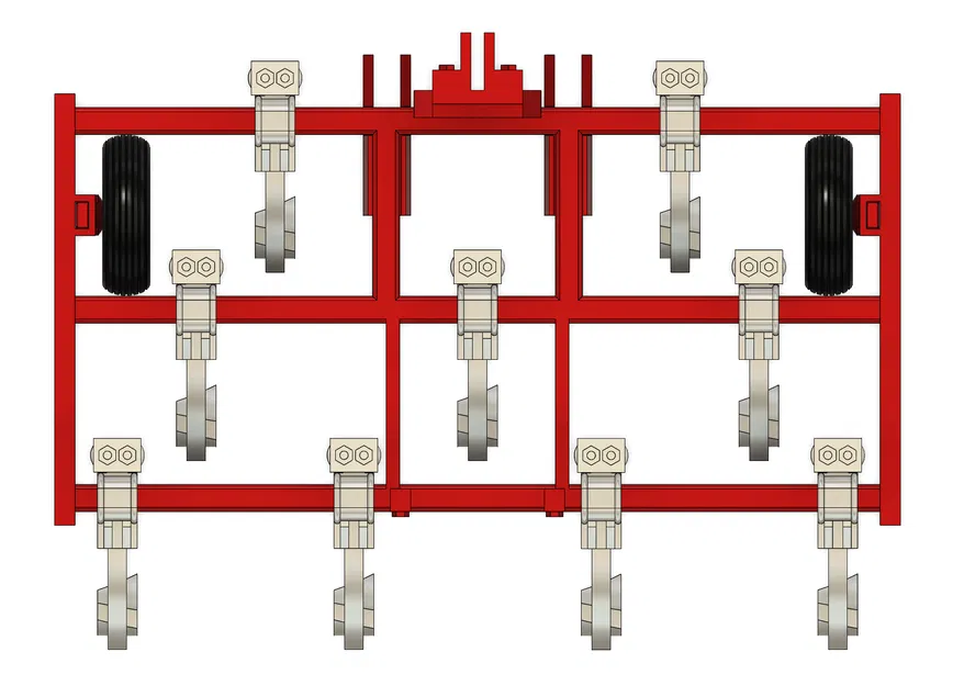Cày Chisel Gắn Kết - 9 Lưỡi 10ft - Kiểu 1 - Tỷ lệ 1:16 - Image 5