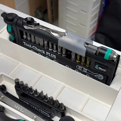 Khay 3D Gridfinity 1x5 cho bộ dụng cụ Wera Tool-Check Plus