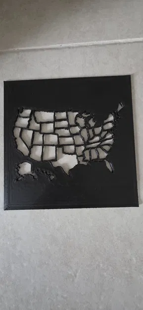 Bản đồ tường nghệ thuật 50 bang Hoa Kỳ - Mô hình 3D cho lớp học - Image 1