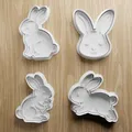 Bộ khuôn cắt bánh quy thỏ Phục sinh STL | Khuôn Fondant hình thỏ dễ thương | In 3D - Thumbnail 1