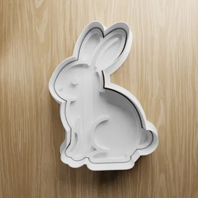 Bộ khuôn cắt bánh quy thỏ Phục sinh STL | Khuôn Fondant hình thỏ dễ thương | In 3D