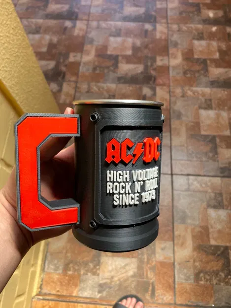 Ốp cốc trang trí phong cách AC/DC (Mô hình lắp ráp) - Image 2