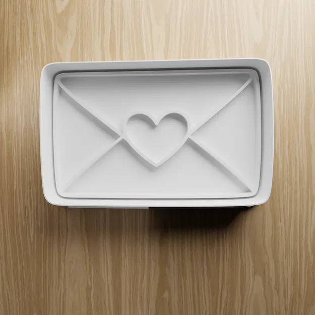 Bộ Khuôn Cắt Bánh Quy Valentine STL | Hình Hoa Hồng, Trái Tim, Thư Tình | In 3D - Image 2