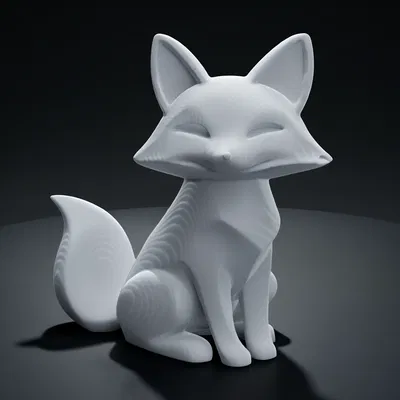 Tượng Cáo Tối Giản (Minimalist Fox Sculpture)