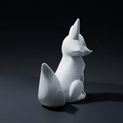 Tượng Cáo Tối Giản (Minimalist Fox Sculpture)