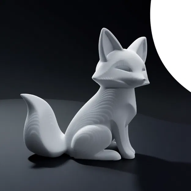 Tượng Cáo Tối Giản (Minimalist Fox Sculpture) - Image 4