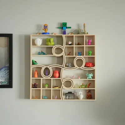 Kệ Trưng Bày Mô Hình Puzzle Shelf - Thiết Kế Treo Tường Sáng Tạo