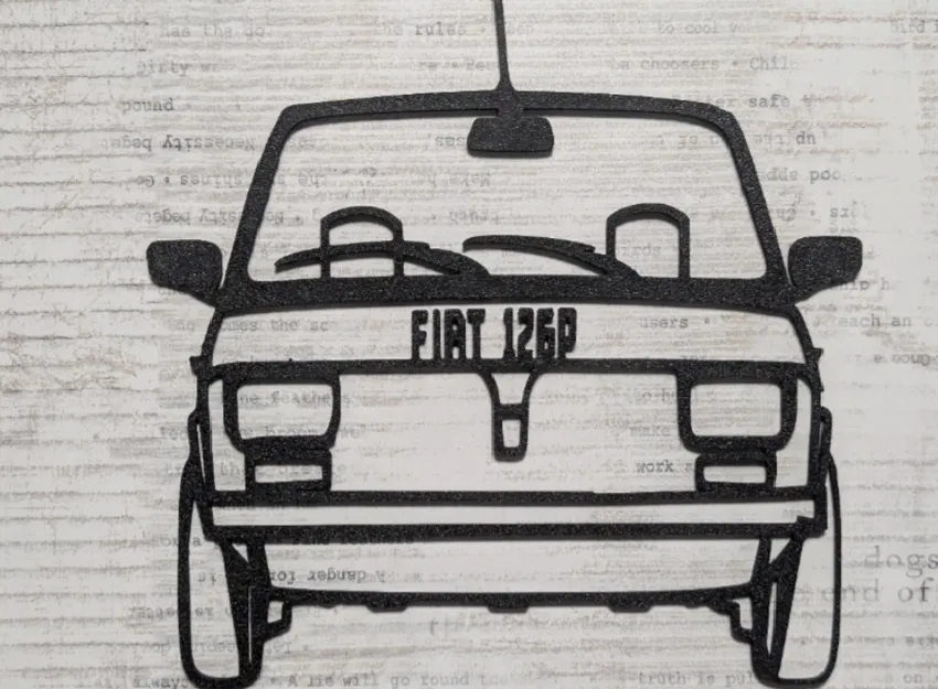 Mô hình trang trí treo tường Fiat 126P cho người đam mê xe cổ - Image 1