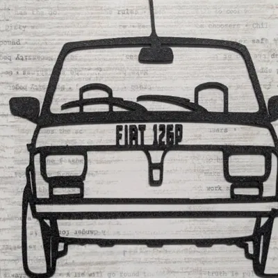 Mô hình trang trí treo tường Fiat 126P cho người đam mê xe cổ