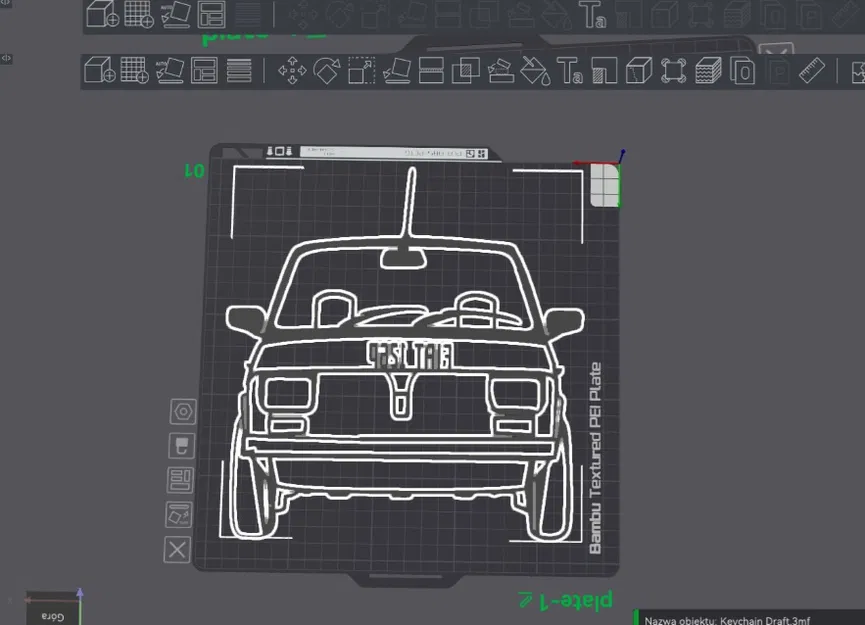 Mô hình trang trí treo tường Fiat 126P cho người đam mê xe cổ - Image 2