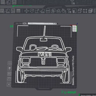 Mô hình trang trí treo tường Fiat 126P cho người đam mê xe cổ