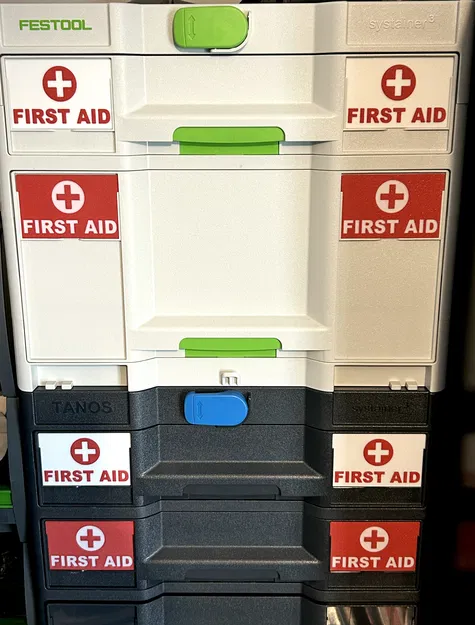 Nhãn Khe Cắm Thẻ Cho Systainer (First Aid Systainer Card Slot Labels) - Image 3