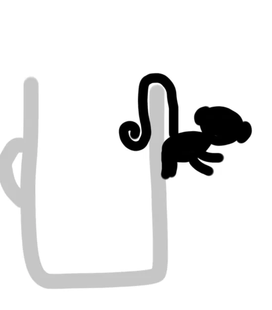 Khuôn cắt bánh quy hình chú khỉ đu miệng cốc (MugMonkey) - Image 2