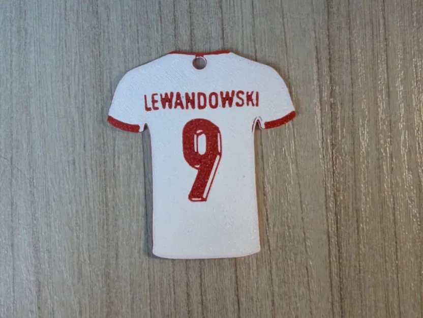 Móc khóa hình áo đấu bóng đá in 3D tùy chỉnh tên riêng độc đáo - Image 1