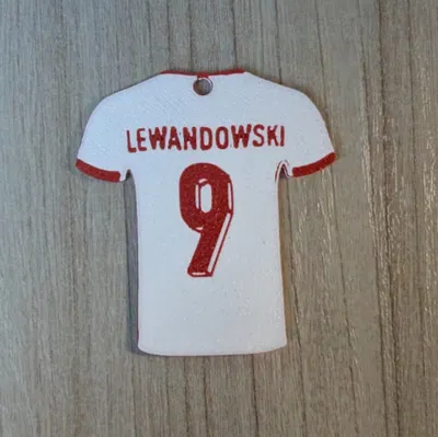 Móc khóa hình áo đấu bóng đá in 3D tùy chỉnh tên riêng độc đáo