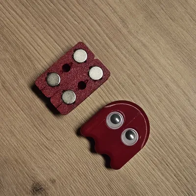 Mô hình đầu kéo khóa hình bóng ma Pac-Man (kèm nam châm 10x2mm)