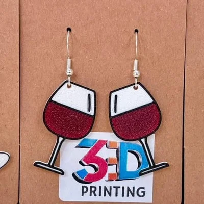 Bộ sưu tập bông tai hình ly cocktail in 3D độc đáo cho tiệc tối