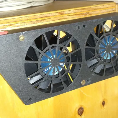 Khung gắn quạt tản nhiệt kép 80mm có khe cắm công tắc