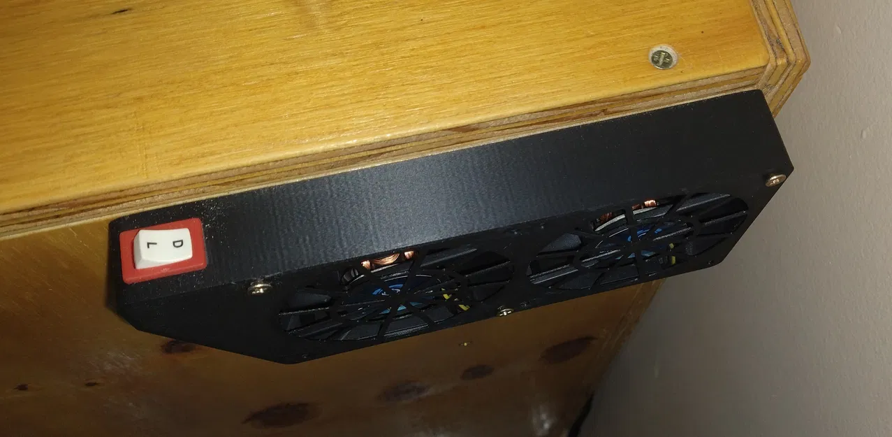 Khung gắn quạt tản nhiệt kép 80mm có khe cắm công tắc - Image 2