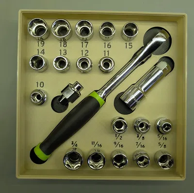 Khay đựng bộ tuýp Pass-Thru Harbor Freight chuẩn Gridfinity