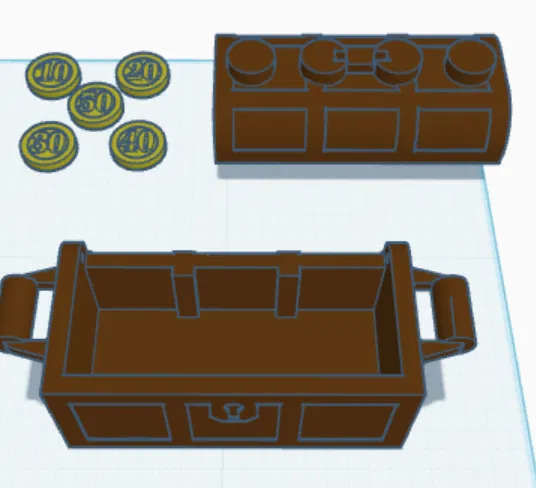 Hộp đựng tiền xu Lego Coin Chest - Mô hình in 3D độc đáo - Image 1