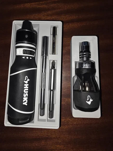 Bộ khay 3D Gridfinity đựng tuốc nơ vít Husky (Normal & Stubby) - Image 1