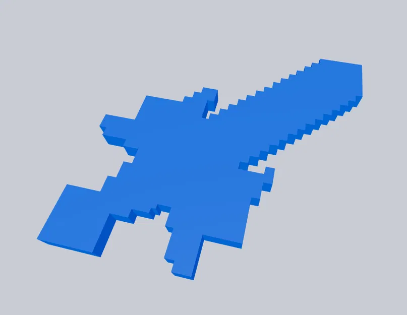 Mô hình kiếm Minecraft: Hướng dẫn in 3D và cắt Laser chi tiết - Image 1