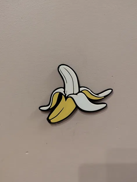 Mô hình trang trí quả chuối (Banana Magnet or Decal) - Độc đáo, dễ in - Image 1