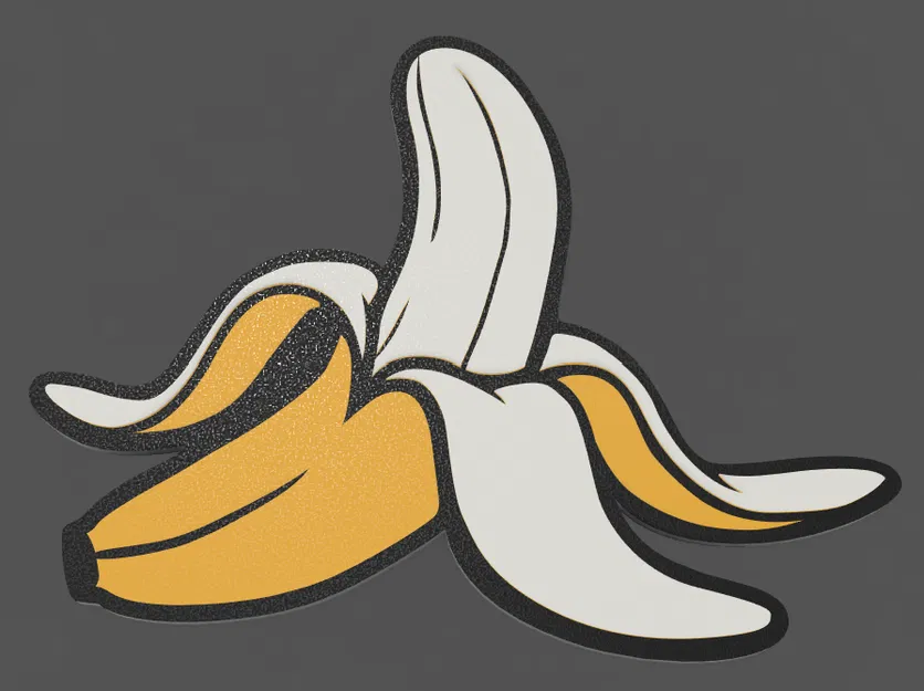 Mô hình trang trí quả chuối (Banana Magnet or Decal) - Độc đáo, dễ in - Image 4