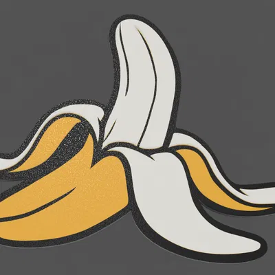 Mô hình trang trí quả chuối (Banana Magnet or Decal) - Độc đáo, dễ in