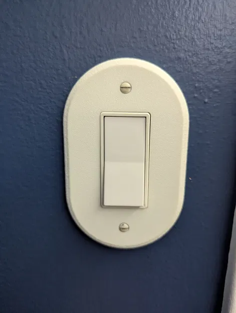 Mặt ốp công tắc hình oval bo tròn (Rounded Switchplate Cover) in 3D - Image 1